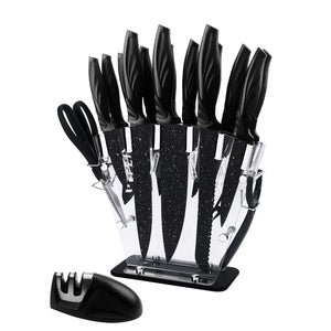 Transform Your Culinary Skills with Our Full Set Of Kitchen 17 Stainless Steel Knives