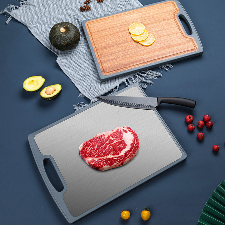 The Ultimate Antibacterial Stainless Steel Ebony Cutting Board