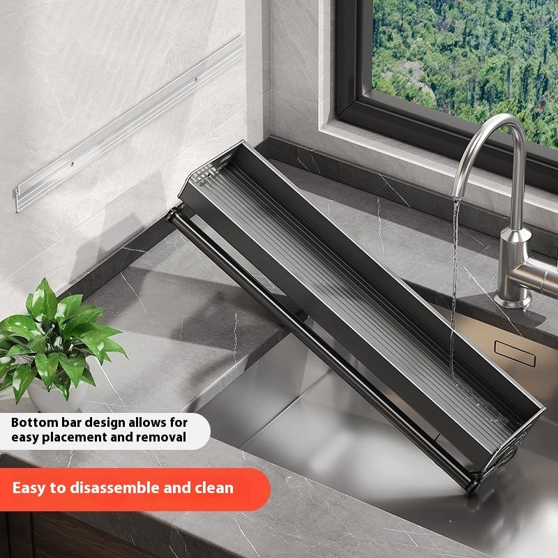 Gun Gray Kitchen Storage Rack