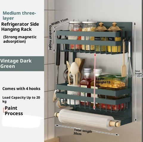 Kitchen Magnetic Punch Free Rack