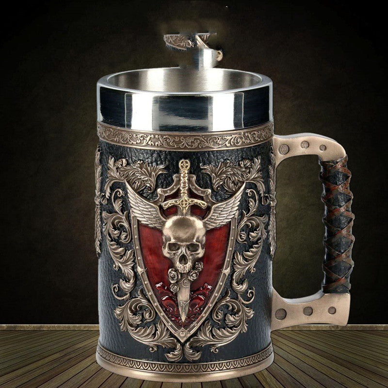 Beer Double Headed Eagle Winged Sword Mug