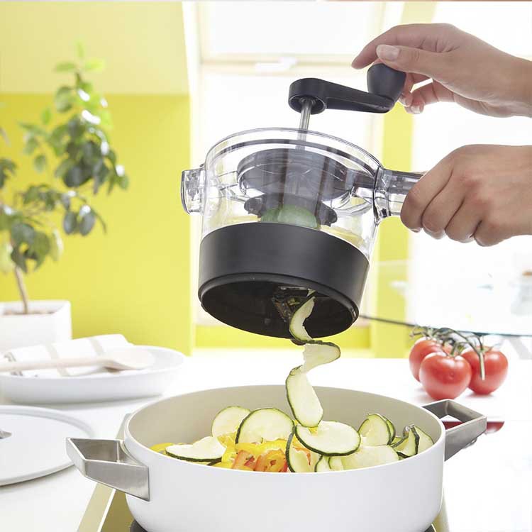 Multifunctional Four-In-One Hand Spiral Vegetable Cutter