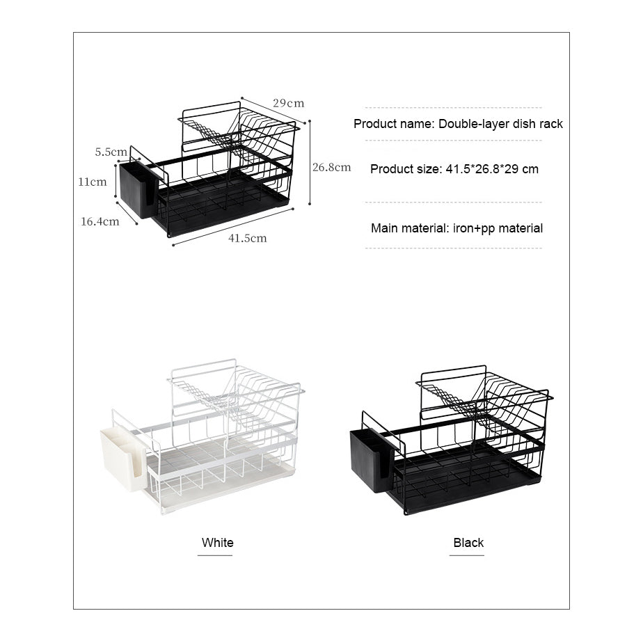 Kitchen dish storage rack for kitchen