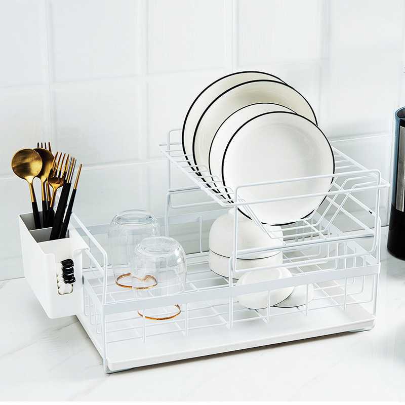 Kitchen dish storage rack for kitchen
