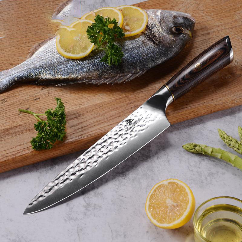 8 Inch Household Color Wooden Handle Slicing Knife