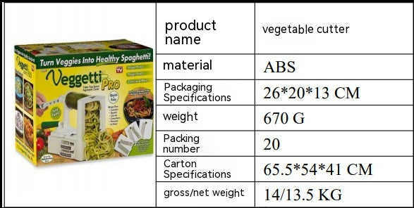 Multifunctional Spiral Vegetable Cutting Grater