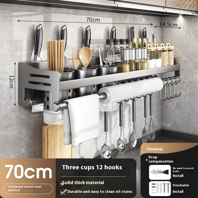 Kitchen Multifunctional Wall Mount Storage Rack