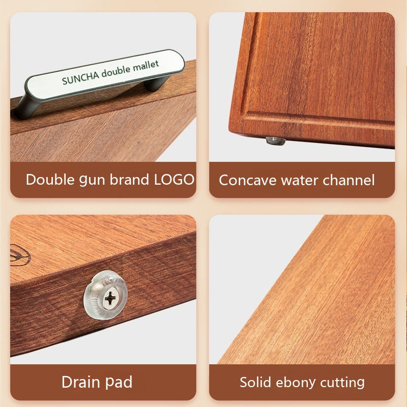 Ebony Solid Wood Household Cutting Board