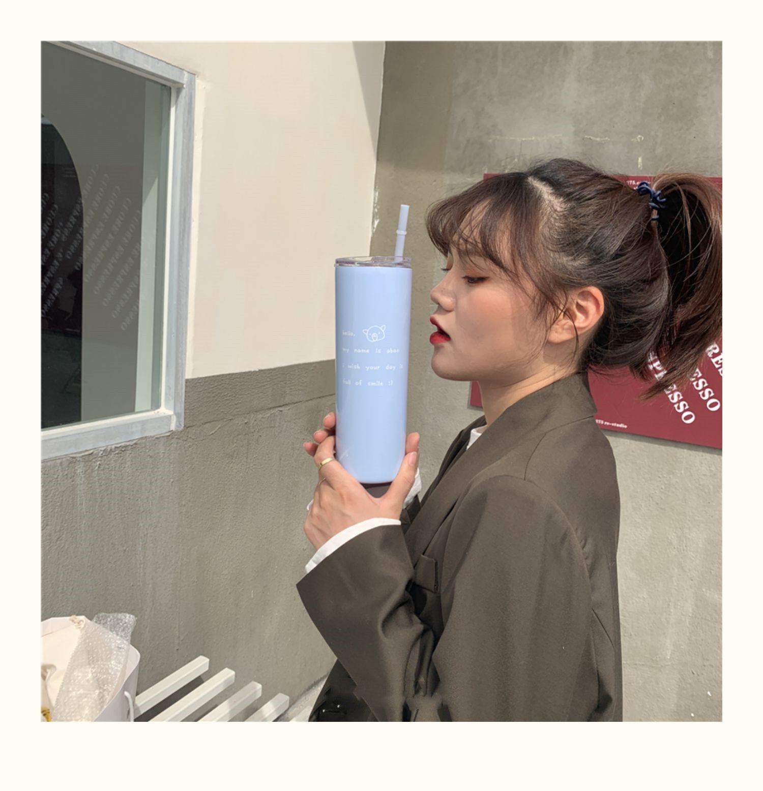 Large-capacity Stainless Steel Cold Insulation Straw