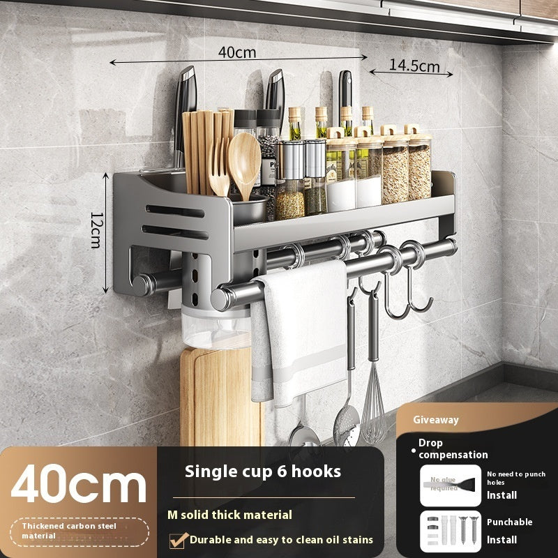 Kitchen Multifunctional Wall Mount Storage Rack
