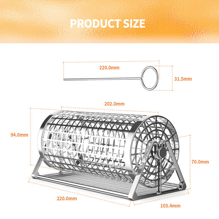 Portable Barbecue Net Rolling Grill