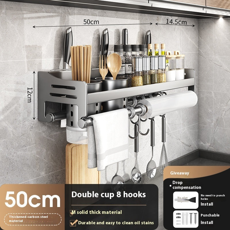 Kitchen Multifunctional Wall Mount Storage Rack