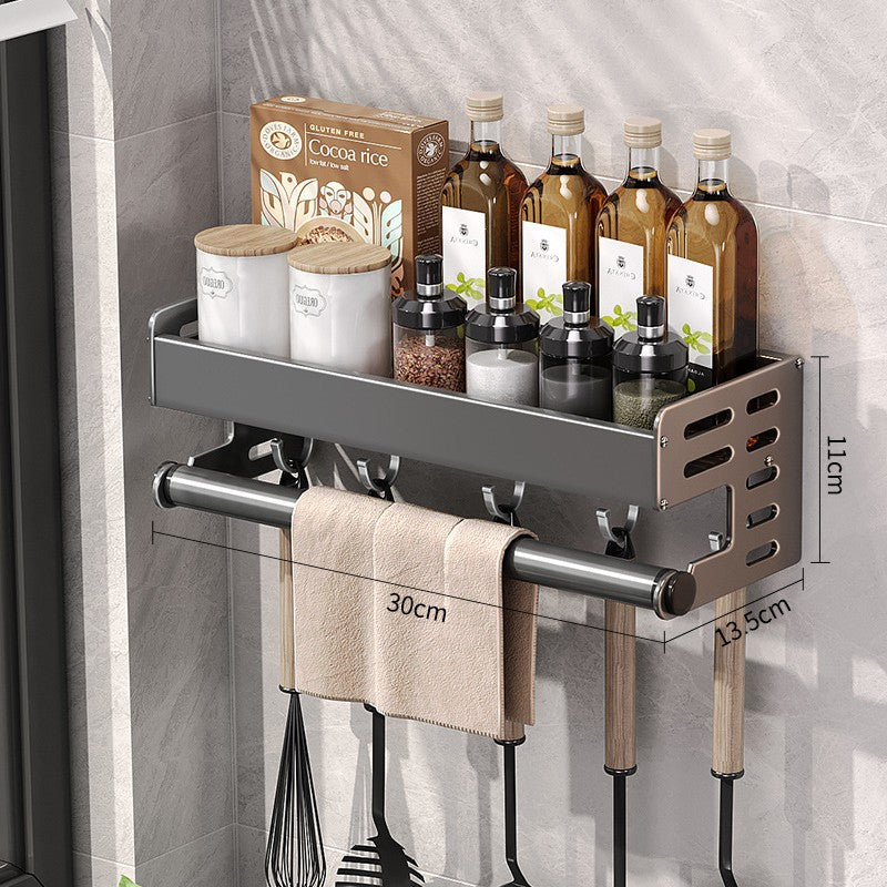 Gun Gray Kitchen Storage Rack