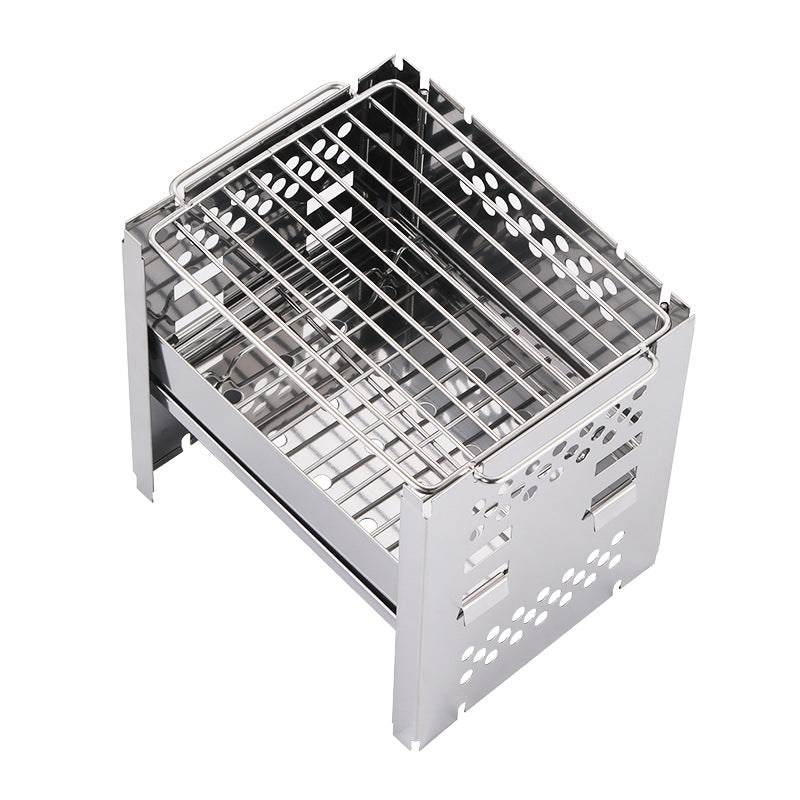 Portable Camping Dual-use Outdoor Barbecue Grill