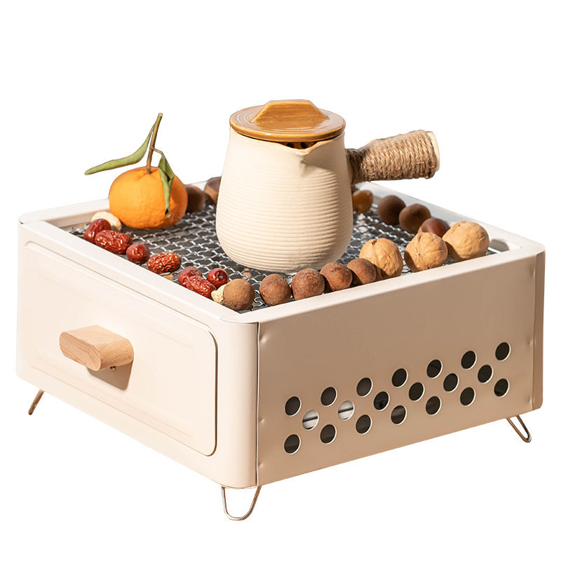 Square Outdoor Courtyard Charcoal Barbecue Grill