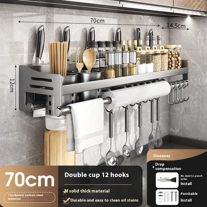 Kitchen Multifunctional Wall Mount Storage Rack