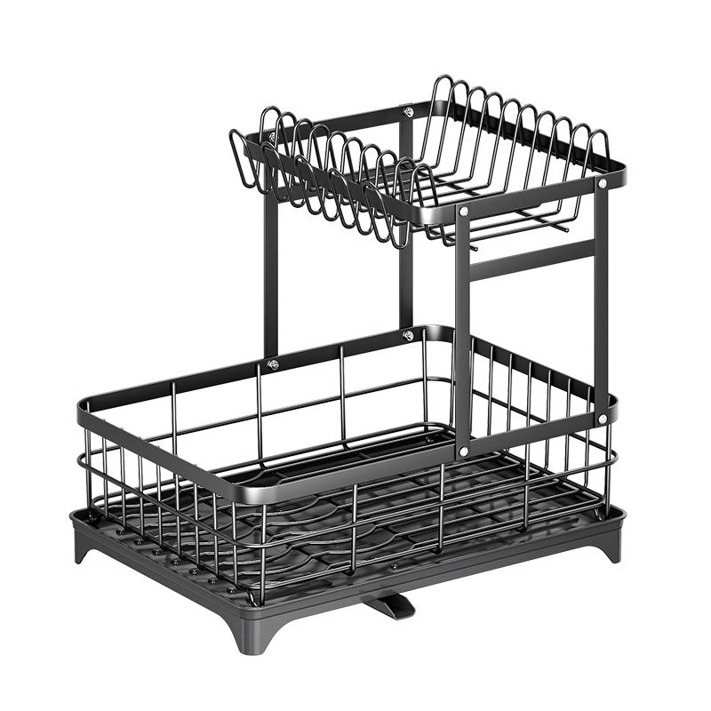 Self-draining Multi-functional Storage Rack