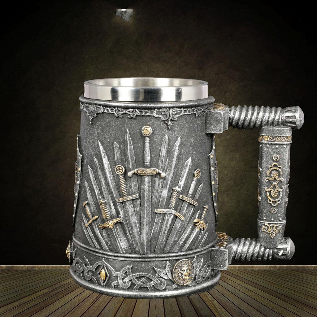 Beer Double Headed Eagle Winged Sword Mug