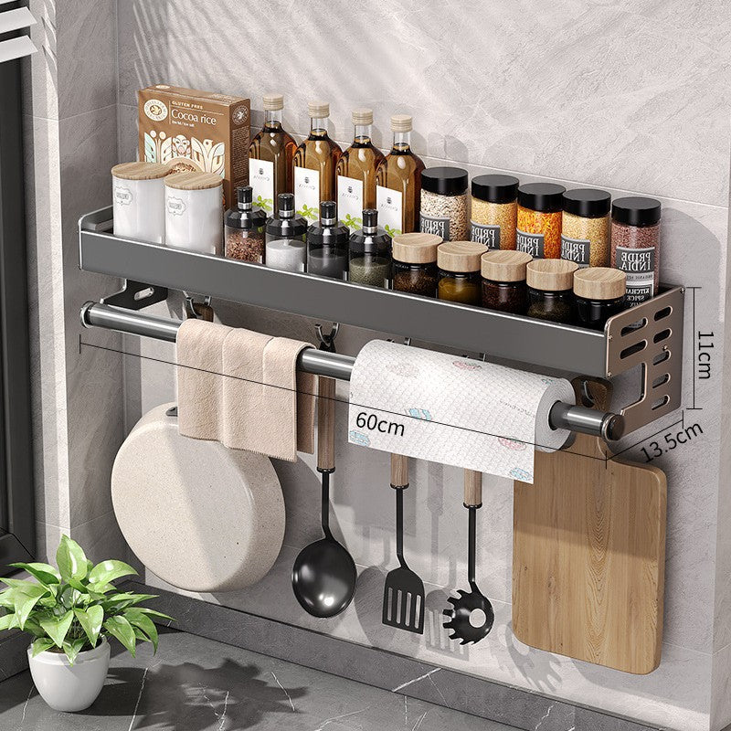 Gun Gray Kitchen Storage Rack