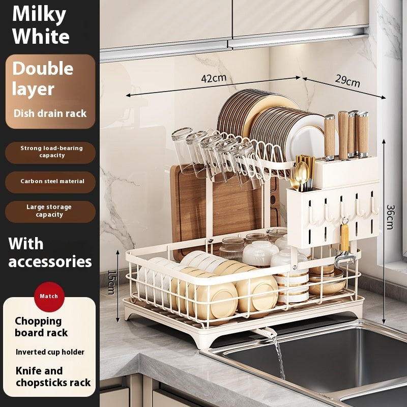 Self-draining Multi-functional Storage Rack