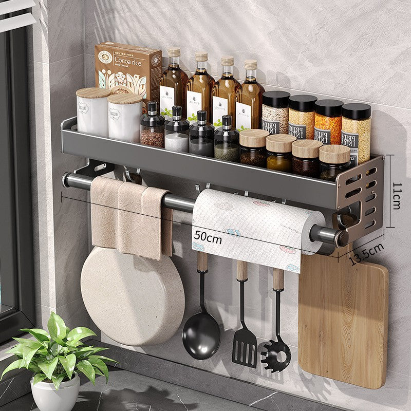 Gun Gray Kitchen Storage Rack