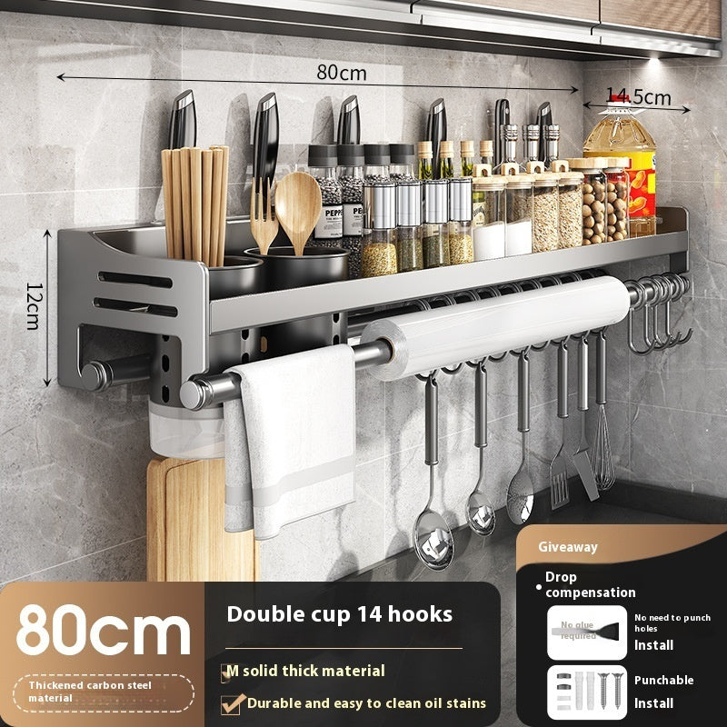 Kitchen Multifunctional Wall Mount Storage Rack
