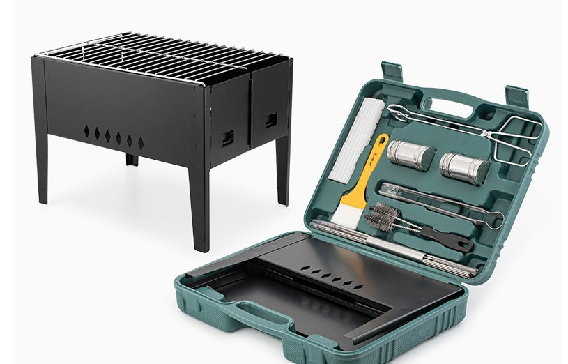 Barbecue Portable Outdoor Folding Rack Oven Set