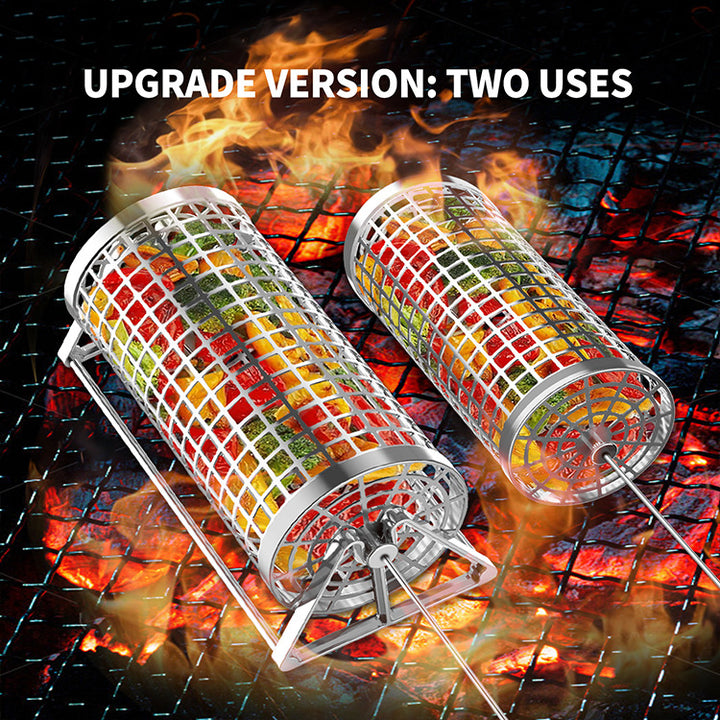 Portable Barbecue Net Rolling Grill