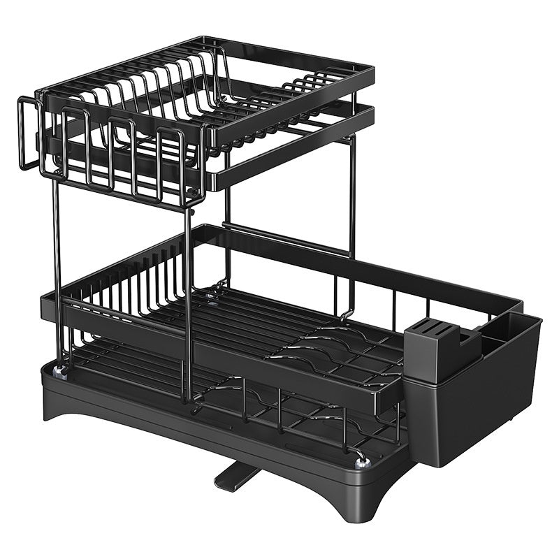 Kitchen Dish Tableware Flat Storage Rack