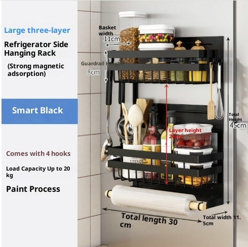 Kitchen Magnetic Punch Free Rack