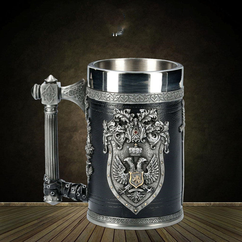 Beer Double Headed Eagle Winged Sword Mug