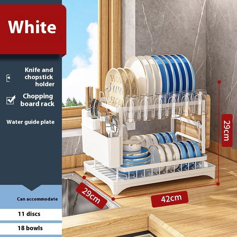 Simple Home Kitchen Dish Storage Drain Rack